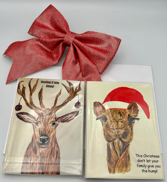 Hand Painted Christmas Cards - Individual